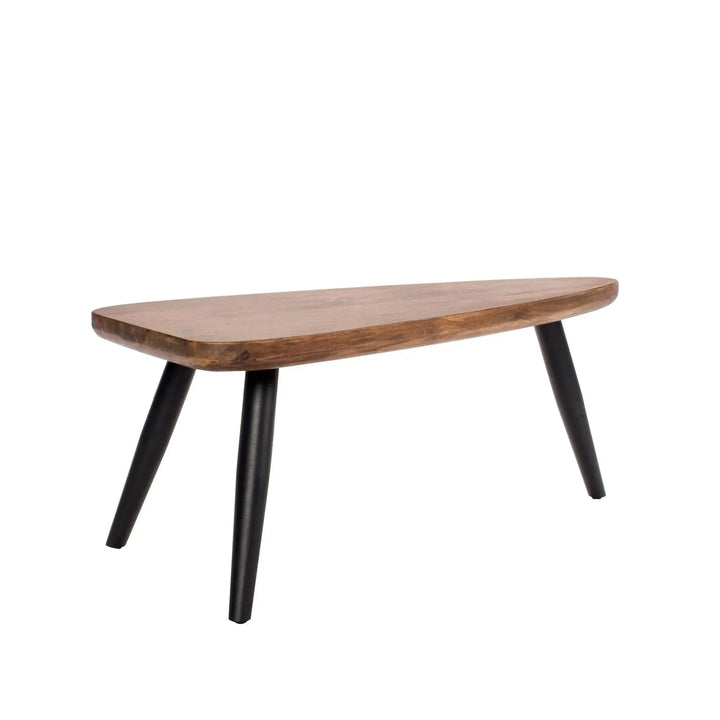 Industrial wooden coffee table greyash in real life style.