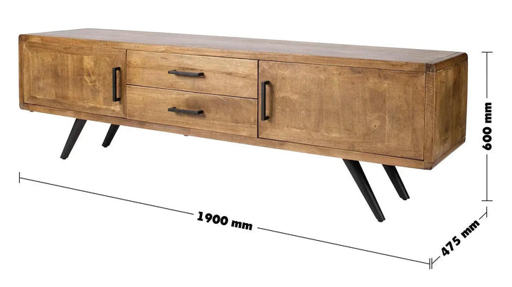 Industrial wooden tv console greyash size charts.