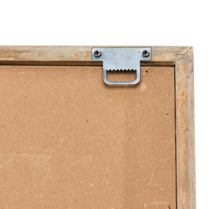 Wood framed wall decor "home" in real life style.