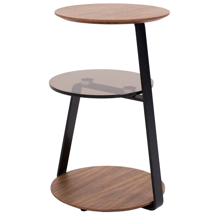 Modern Tempered Glass Side Table EMMA White Background