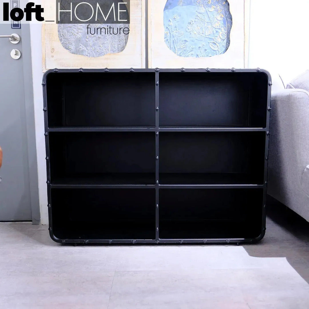 Industrial steel bookshelf mysteel l in real life style.