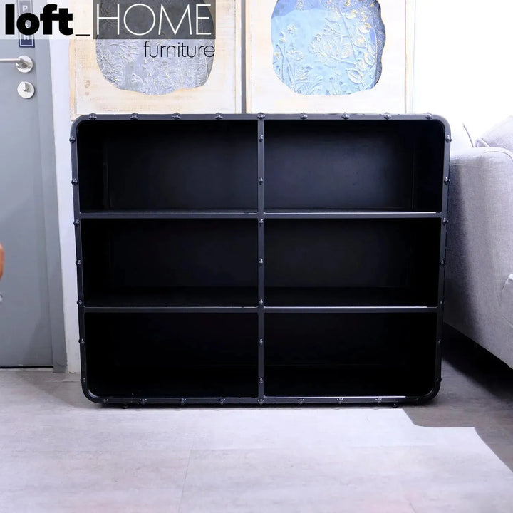 Industrial steel bookshelf mysteel l in real life style.