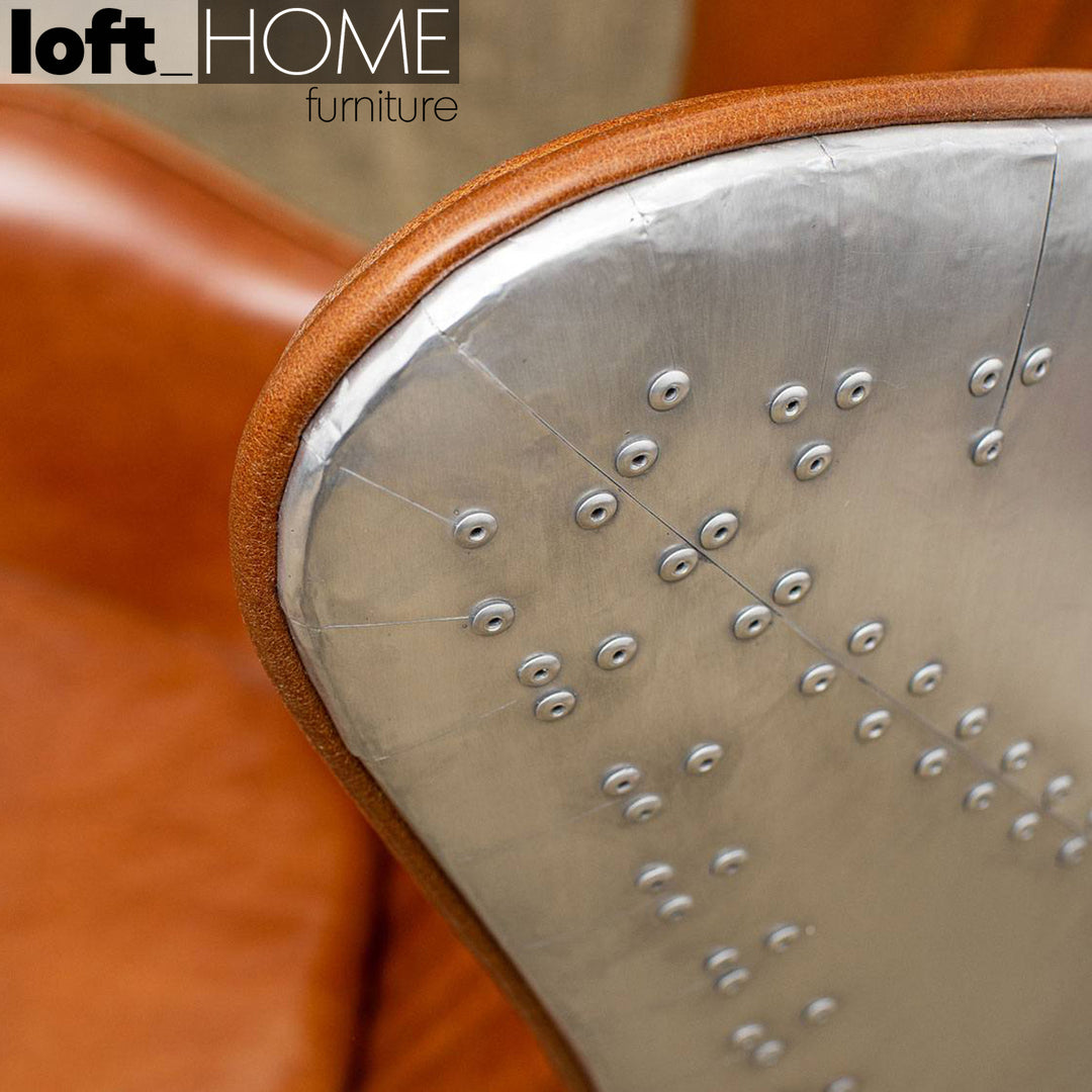 Industrial Aluminium 1 Seater Sofa EGG Detail 1