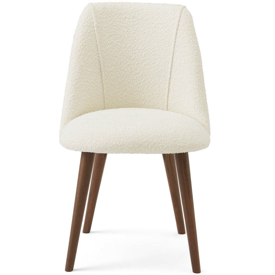 Modern fabric dining chair lule in white background.