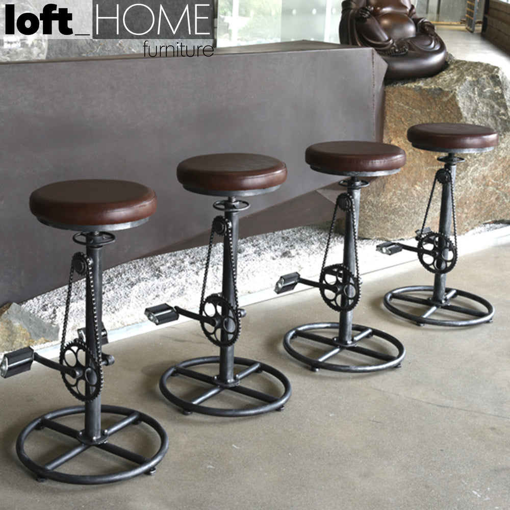 Industrial Wood Height Adjustable Bar Stool BICYCLE Primary Product