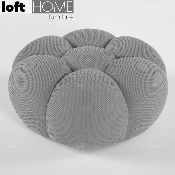 Contemporary fabric round ottoman bubble situational feels.