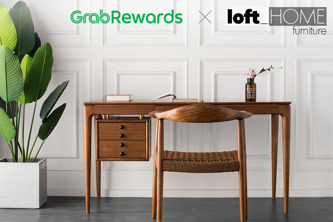 Study desk & chair for promotion with grab rewards x loft home