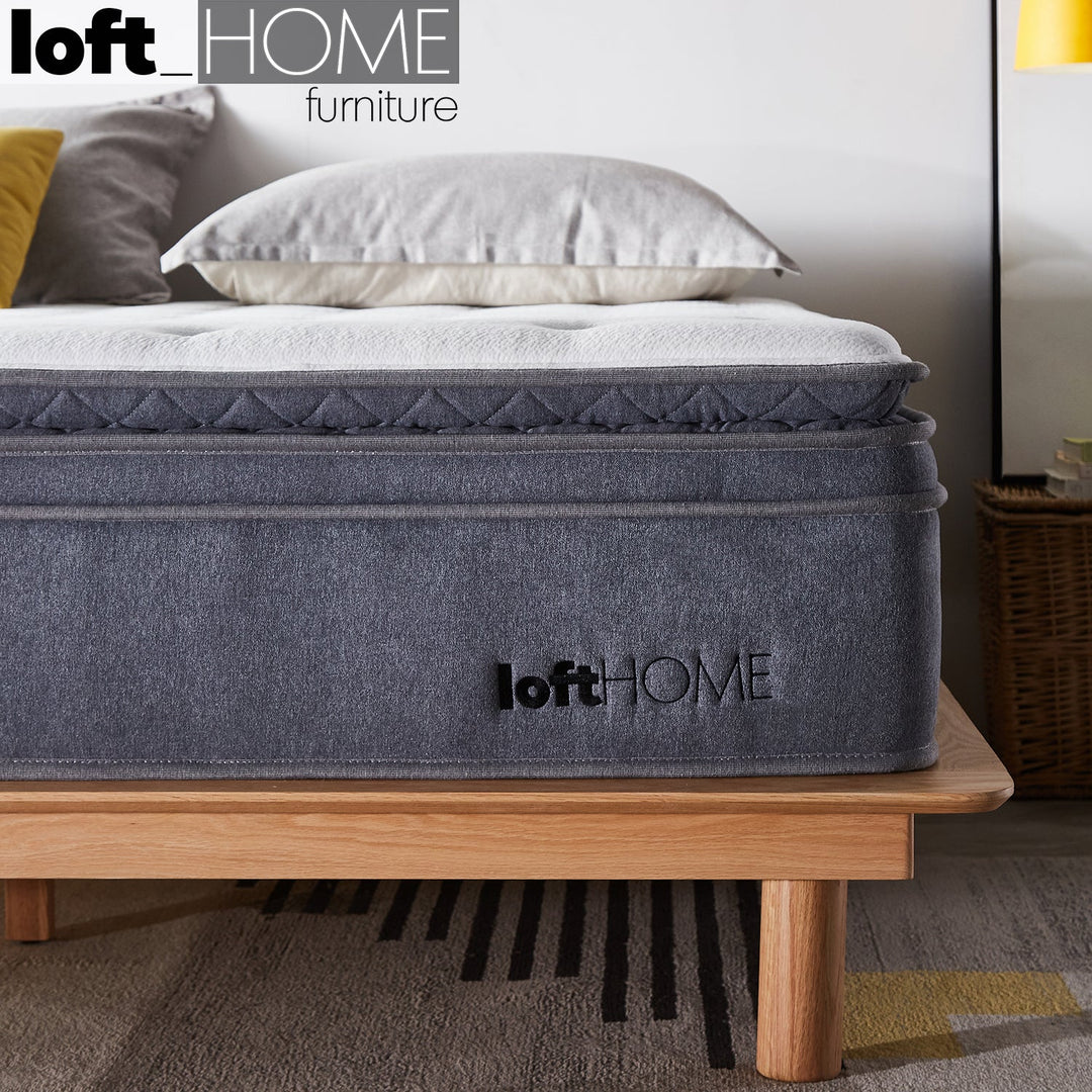 Loft Home luxurious super single mattress collection in Singapore. Plush and supportive mattress with detailed stitching, designed for superior comfort. Shop Loft Home's super single mattresses for restful sleep and style.