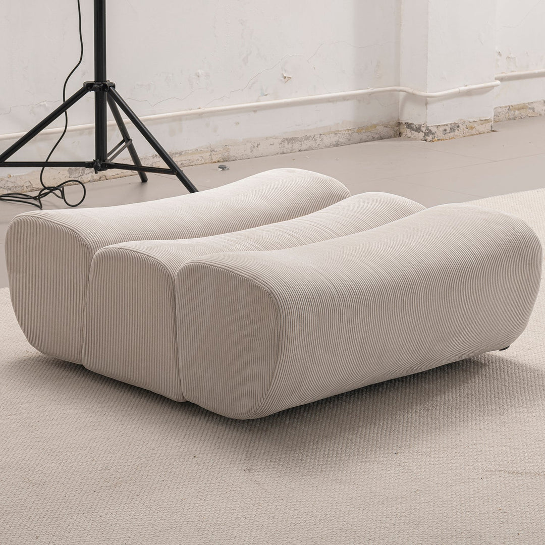 Minimalist corduroy velvet fabric fabric modular ottoman ernest primary product view.
