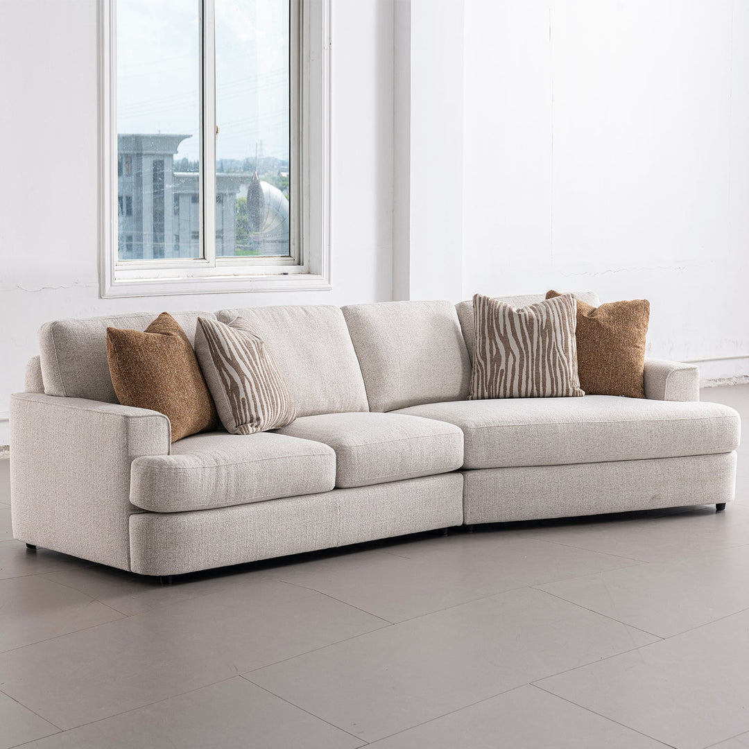 Modern mixed weave fabric modular l shape sectional sofa 3+l lucent primary product view.