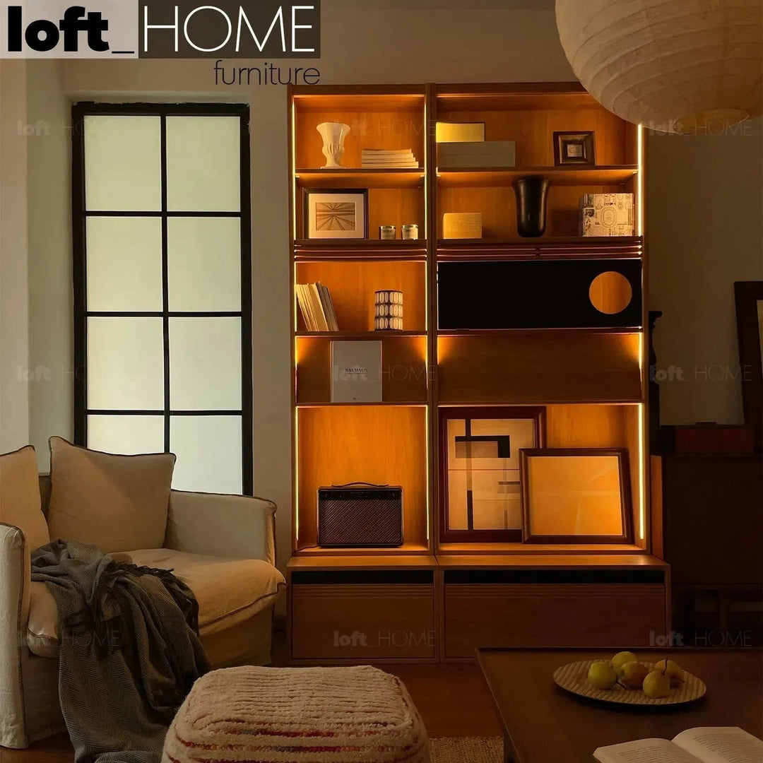 Drop-Down Door Bookshelves