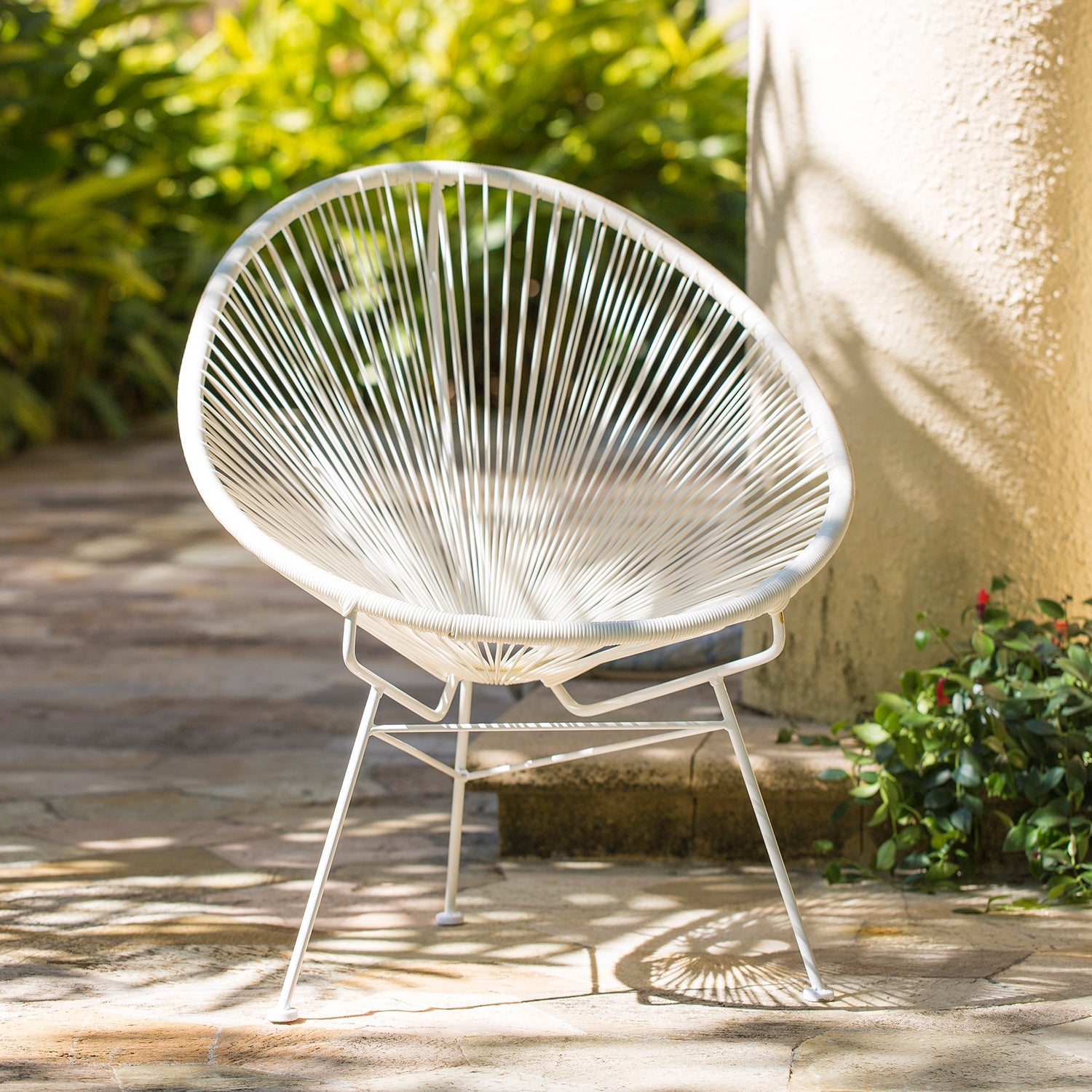 Loft Home Chairs by Space Collection - Stylish white outdoor chair with contemporary design, perfect for enhancing patio and garden aesthetics