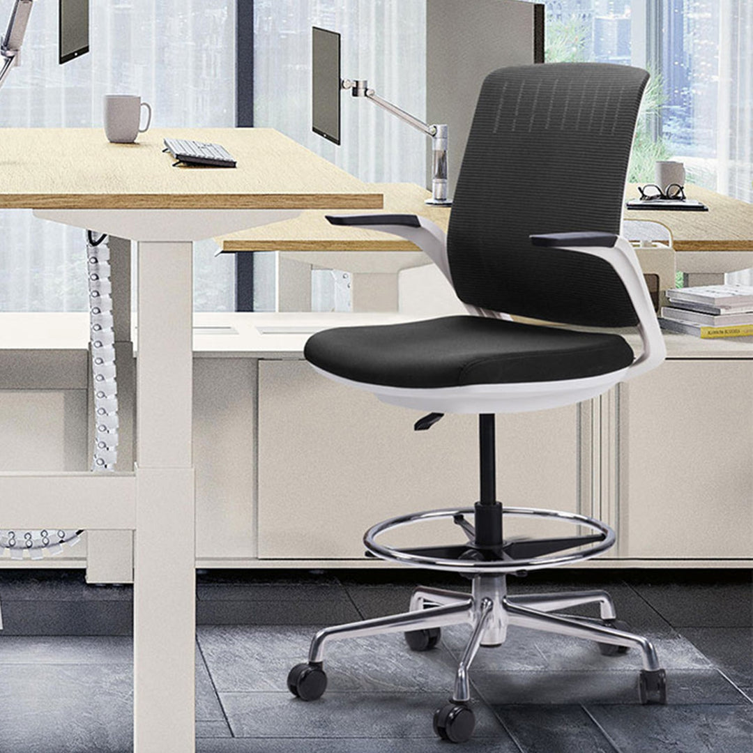 Loft Home Height-Adjustable Chairs collection, designed for ergonomic comfort and modern office settings, enhancing flexibility and productivity.