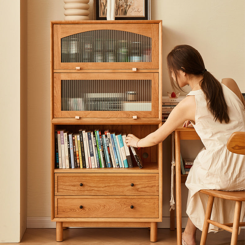 Loft Home modular storage cabinet with glass doors and drawers, combining elegance and functionality for organized living in the Modular Storages collection.