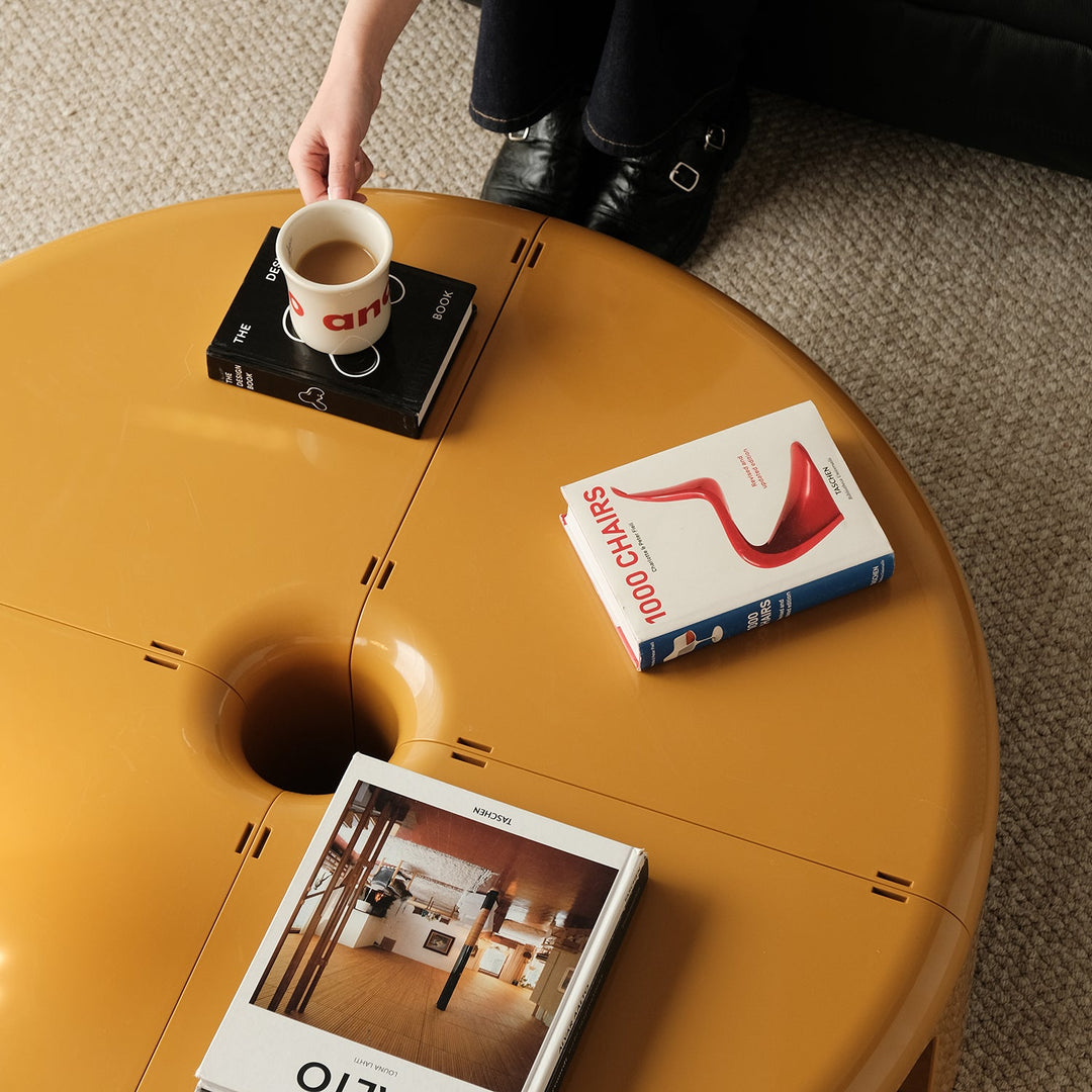 Smooth plastic furniture surface with bold color finish, highlighting lightweight and modern design for everyday interiors by Loft Home.