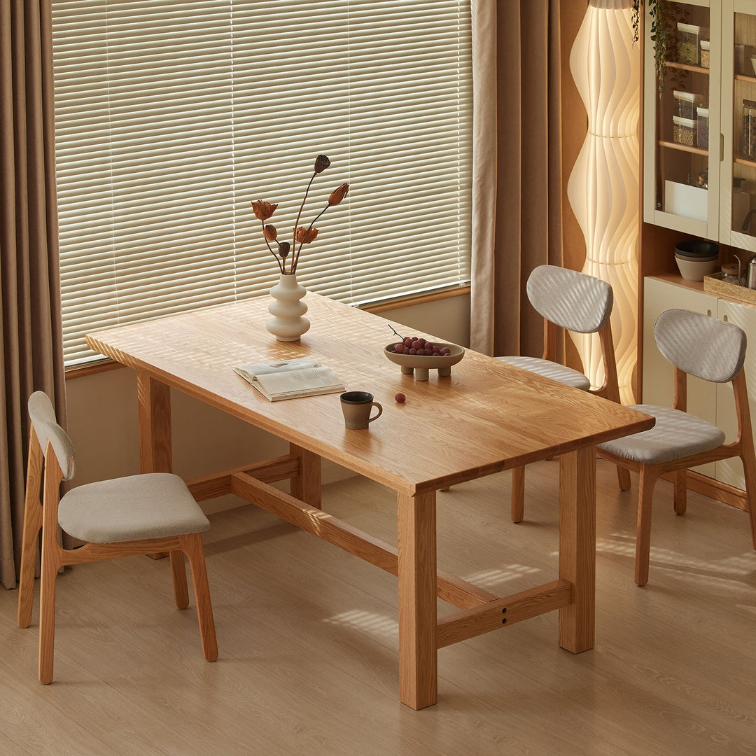 Loft Home solid wood rectangular dining table from the Rectangular Tables collection, blending natural charm with functionality, perfect for contemporary dining rooms.