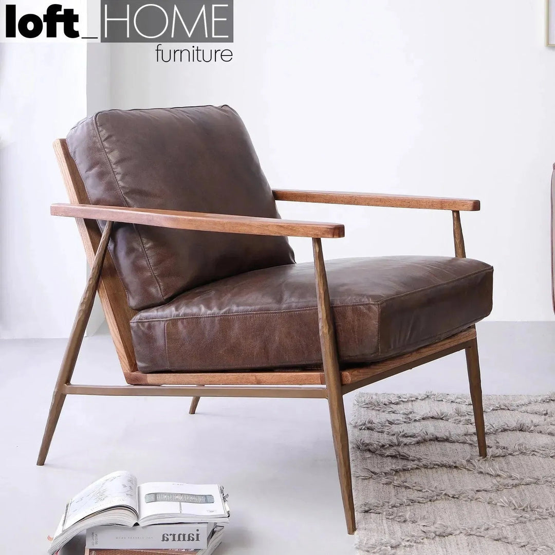 Genuine Leather Armchairs & Lounge Chairs