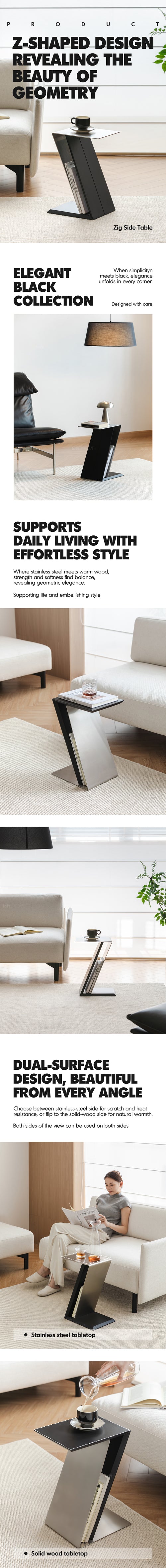 Bauhaus Stainless Steel Side Table ZIG Good to Know Preview-1