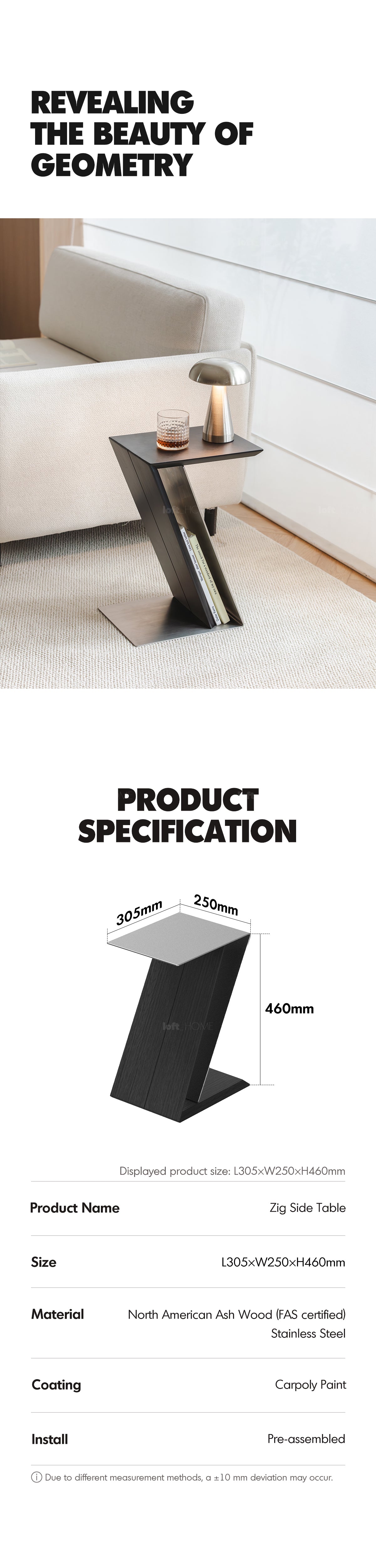 Bauhaus Stainless Steel Side Table ZIG Good to Know - 3