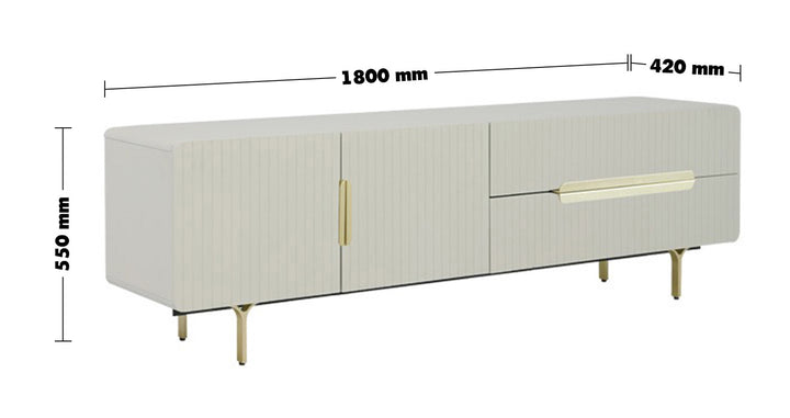 Modern Plywood TV Console LIGHT LUX Size Chart
