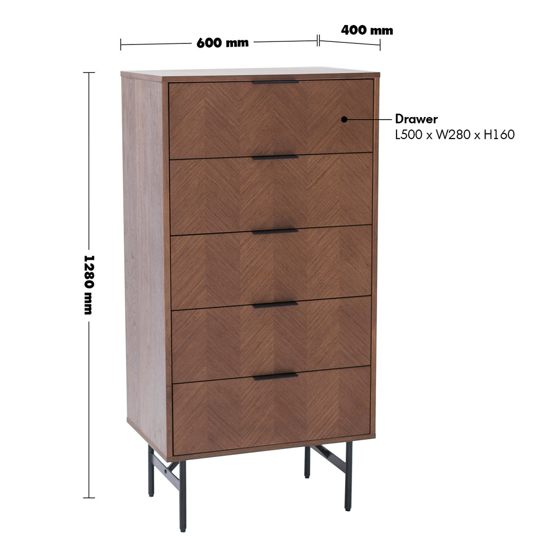Modern Plywood Drawer Cabinet LIAM Size Chart