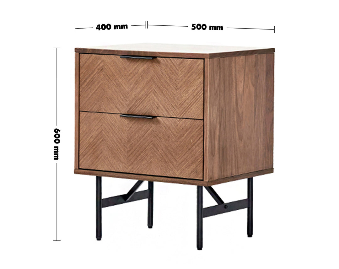 Modern Plywood Side Table LIAM Size Chart