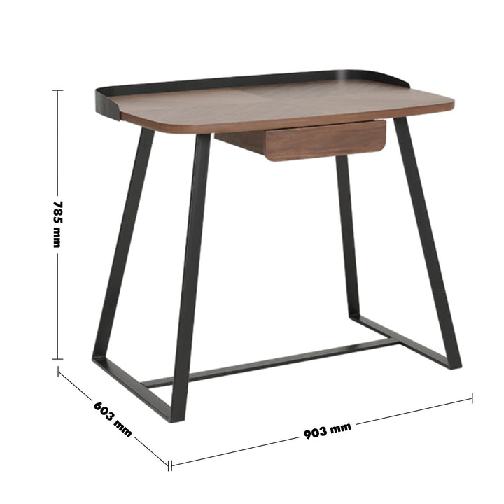 Modern Plywood Study Table DARIO Size Chart