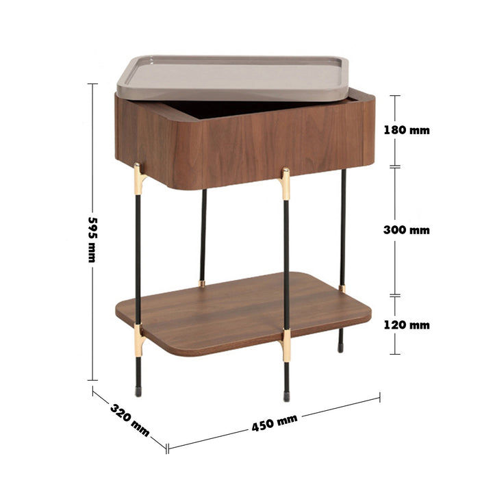Modern Plywood Side Table SOFIA Size Chart