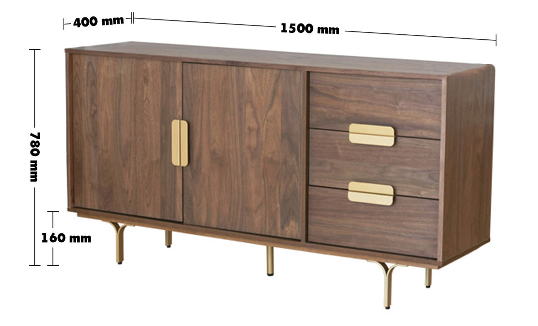 Modern Plywood Storage Cabinet GRETA Size Chart