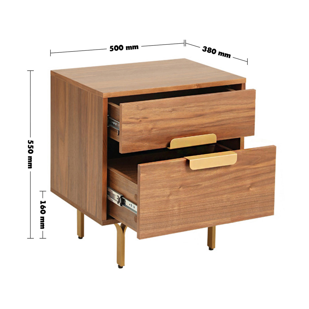 Modern Plywood Side Table GRETA Size Chart