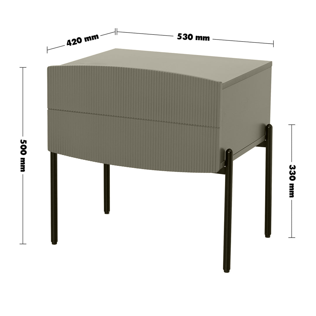 Modern Plywood Side Table LAURE Size Chart