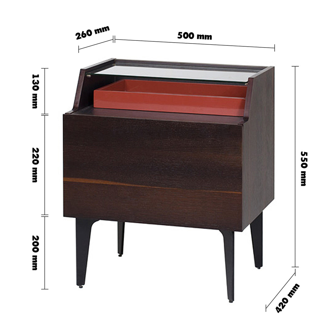 Modern Plywood Side Table Zoe Size Chart