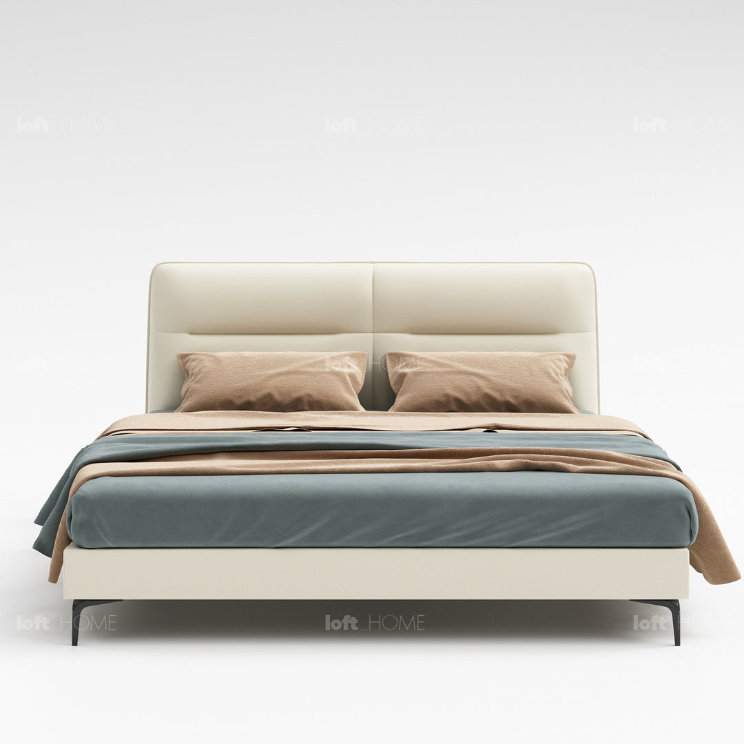 Modern Microfiber Leather Bed SKYE Panoramic