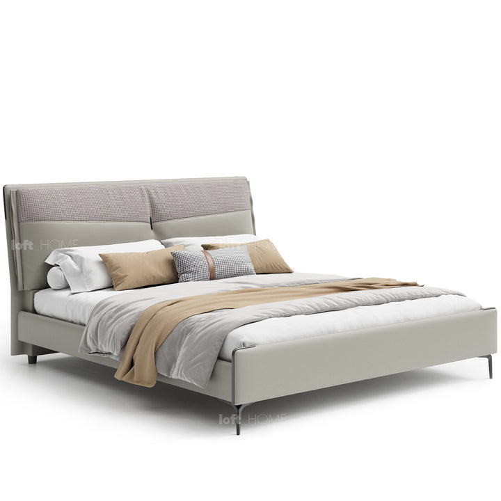 Modern Fabric Bed ROMOLA White Background