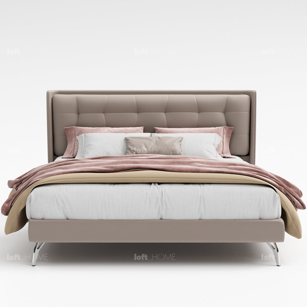 Modern Microfiber Leather Bed BESLEY Panoramic