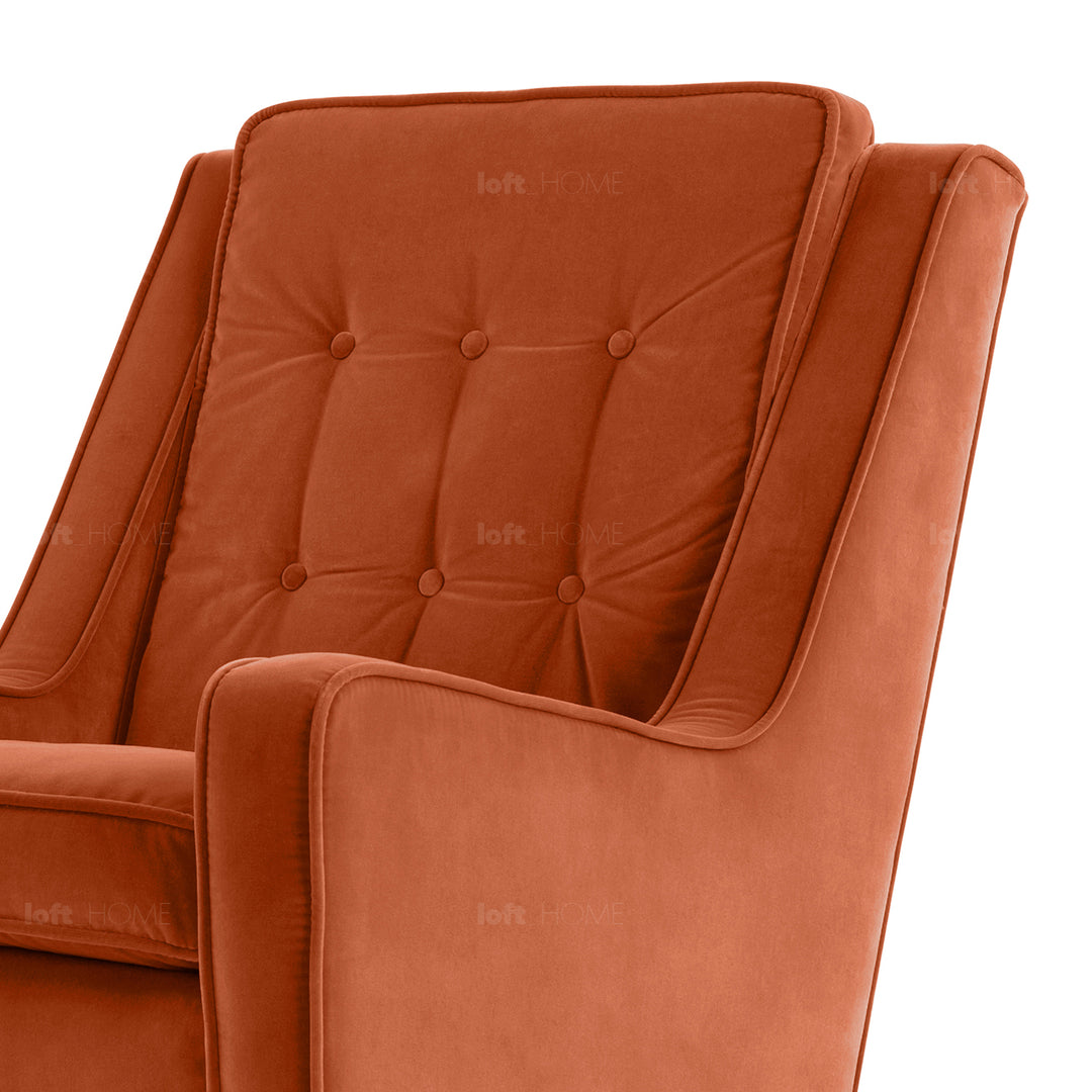Modern Velvet 1 Seater Sofa SCOTT Detail 12
