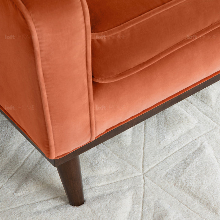 Modern Velvet 1 Seater Sofa SCOTT Detail 10