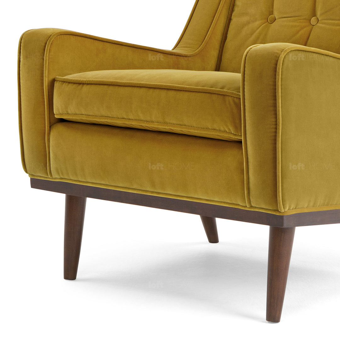 Modern Velvet 1 Seater Sofa SCOTT Detail 41