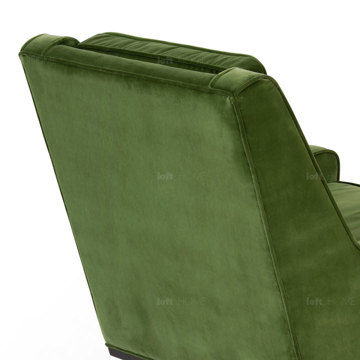 Modern velvet 1 seater sofa scott layered structure.