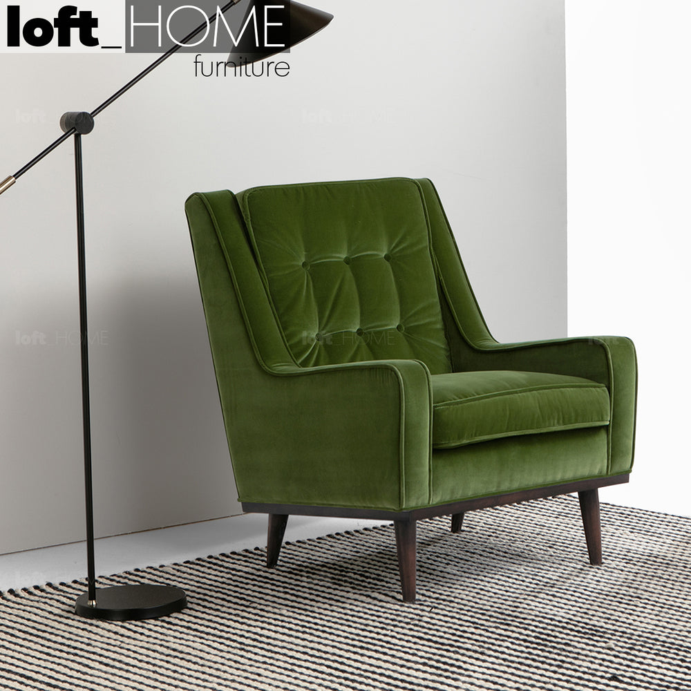 Modern Velvet 1 Seater Sofa SCOTT Primary Product