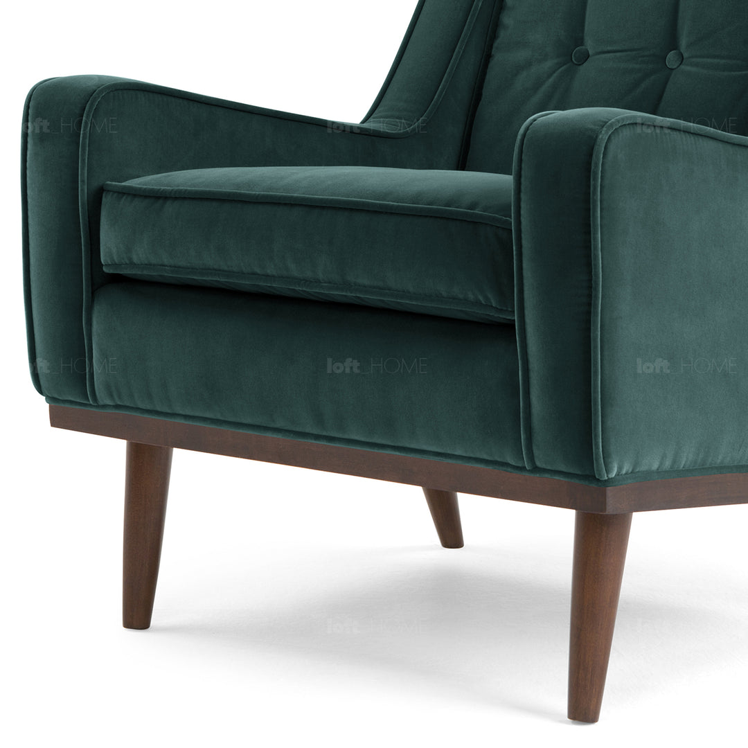 Modern velvet 1 seater sofa scott detail 73.