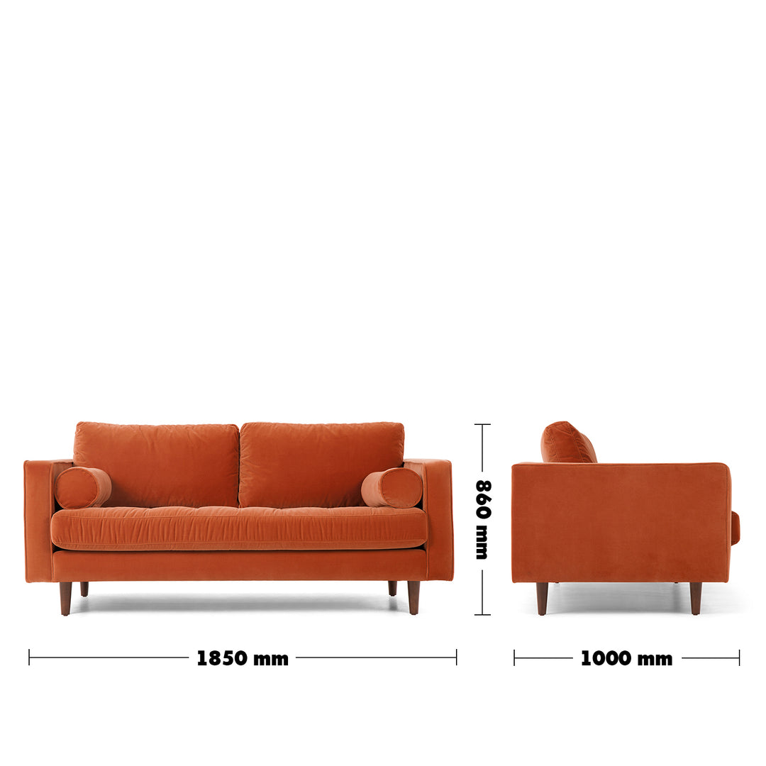 Modern Velvet 2 Seater Sofa SCOTT Detail 33
