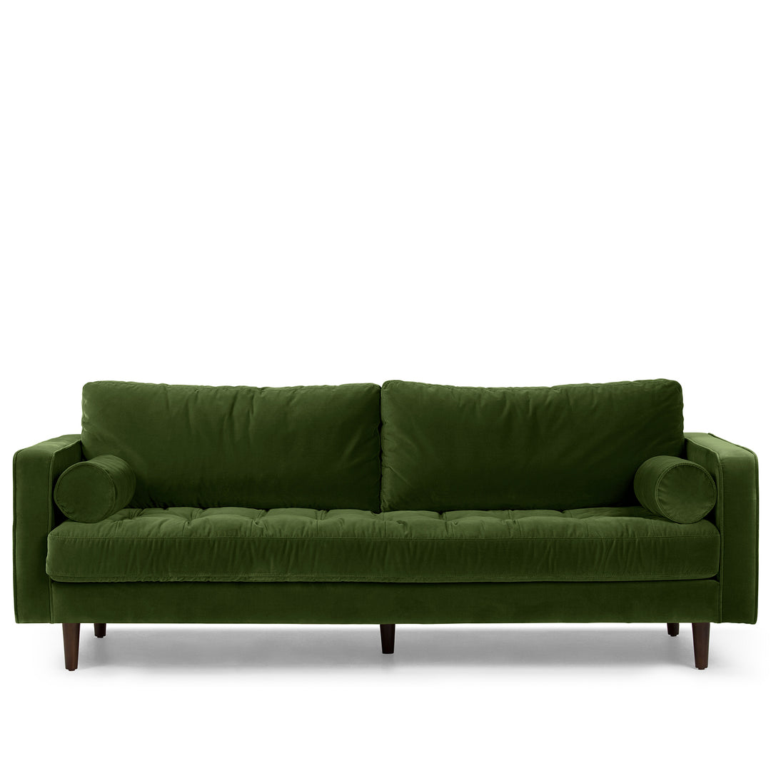 Modern Velvet 3 Seater Sofa SCOTT White Background