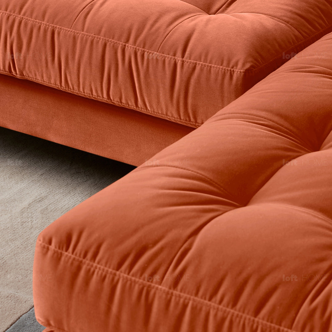 Modern Velvet Sofa L Shape SCOTT 3+L Detail 41