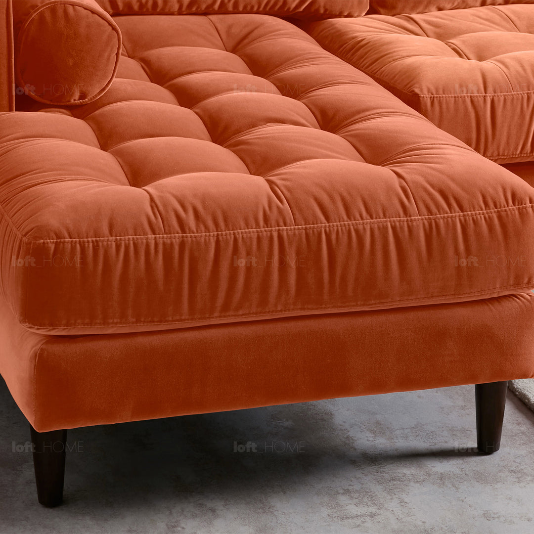 Modern Velvet Sofa L Shape SCOTT 3+L Detail 42