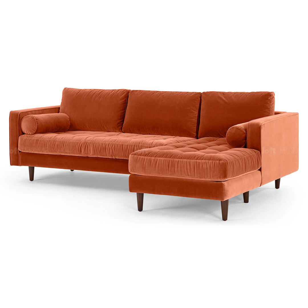 Modern Velvet Sofa L Shape SCOTT 3+L Detail 37