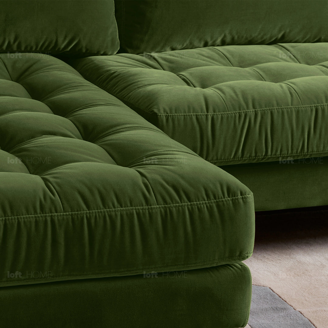 Modern Velvet Sofa L Shape SCOTT 3+L Layered