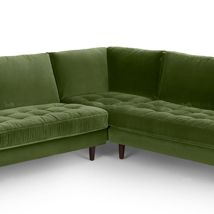 Modern Velvet L Shape Sofa SCOTT 3+3 Environmental