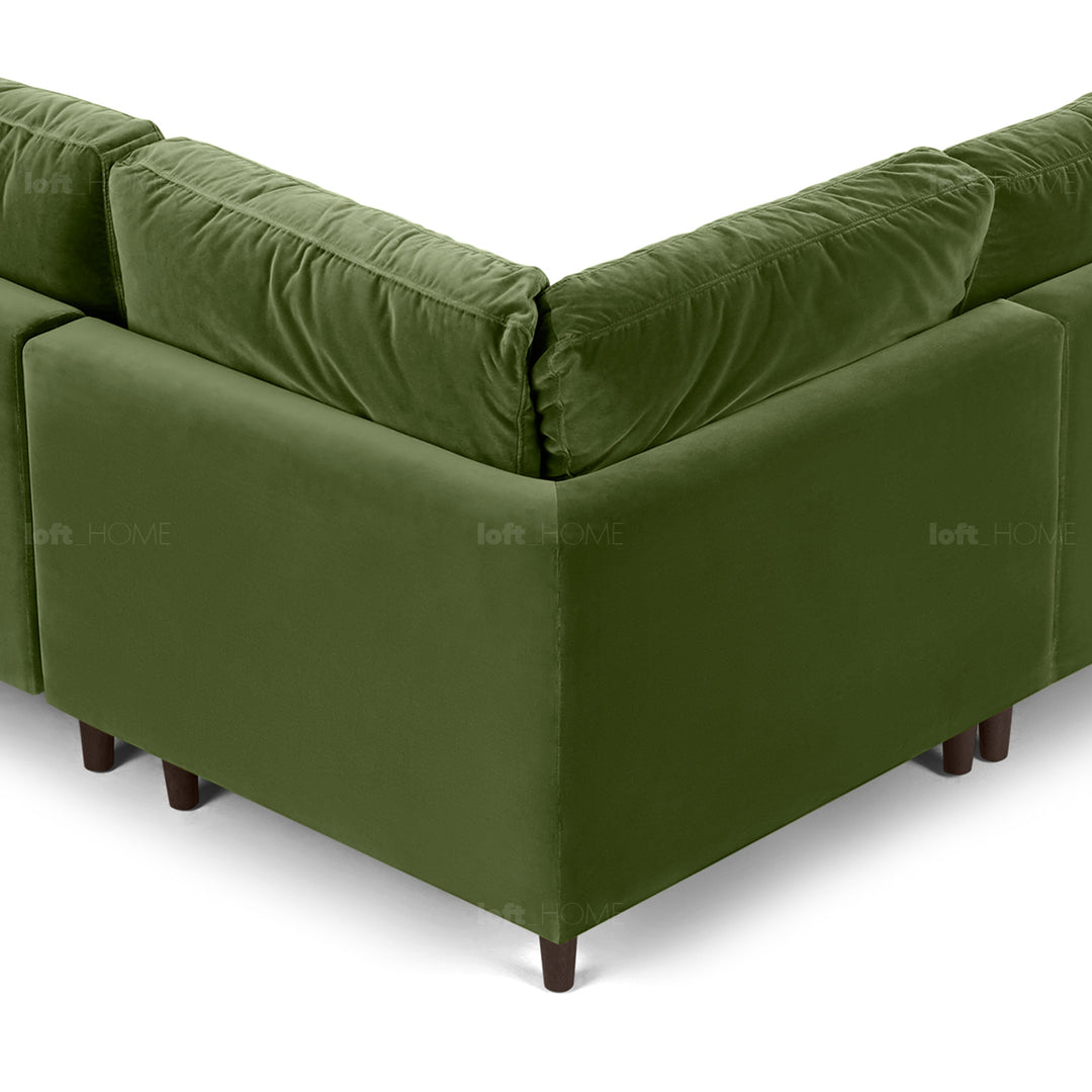 Modern Velvet L Shape Sofa SCOTT 3+3 Situational