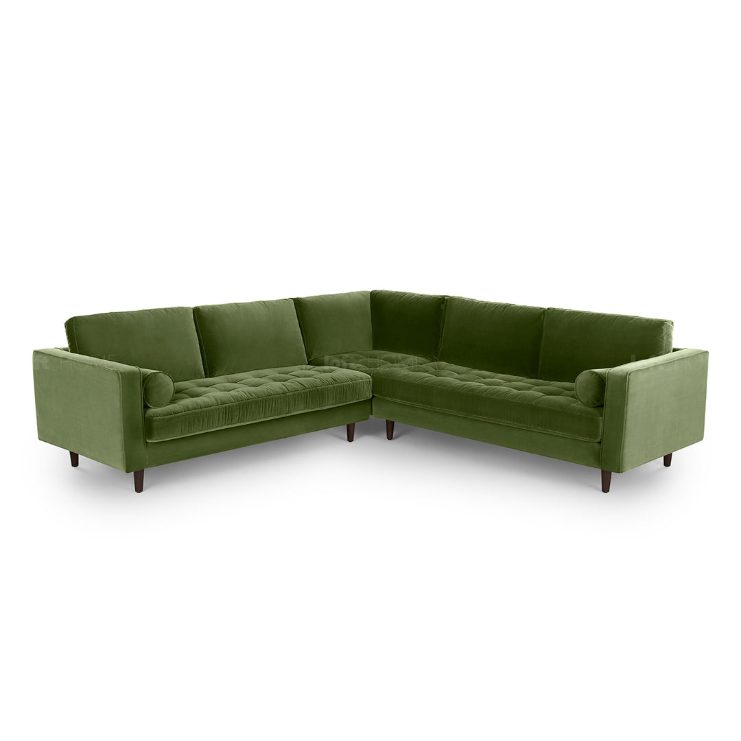 Modern Velvet L Shape Sofa SCOTT 3+3 Life Style